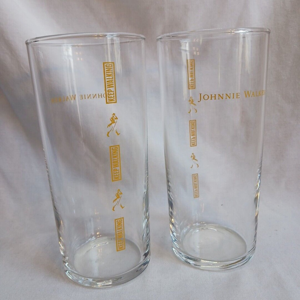 Johnnie Walker Scotch Whiskey Highball Glasses Set of 2